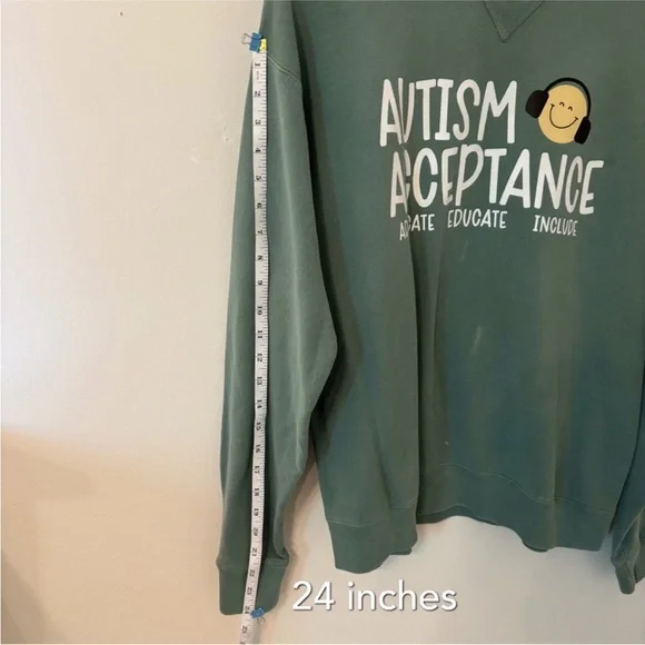 Autism Acceptance - Green Sweatshirt/Crewneck - Picture 7 of 8